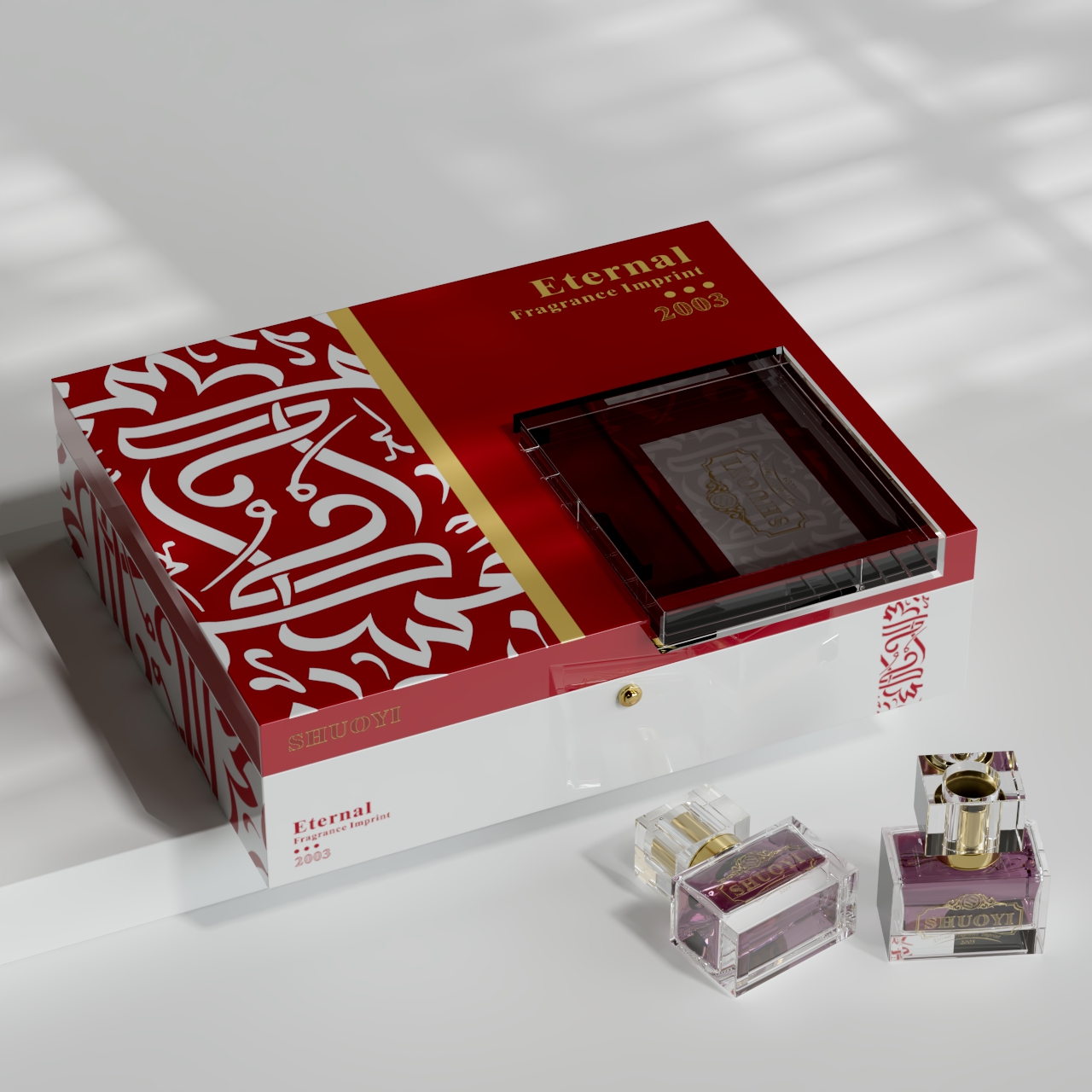 Caja de perfume de madera personalizada