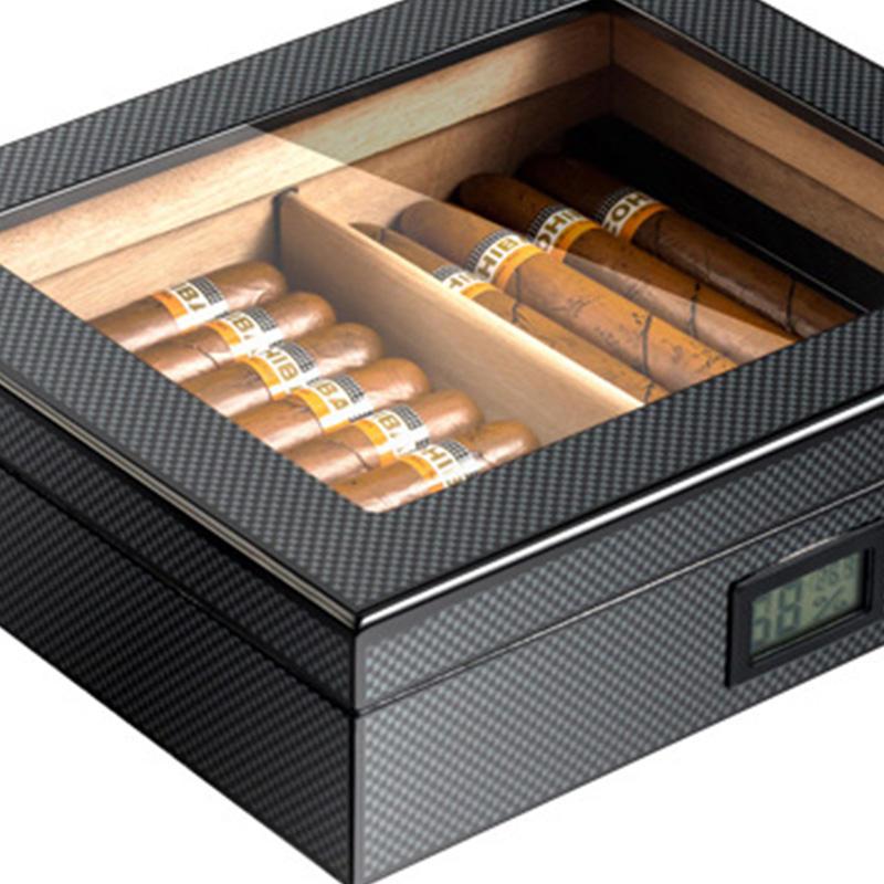 carbon cigar humidor cabinet