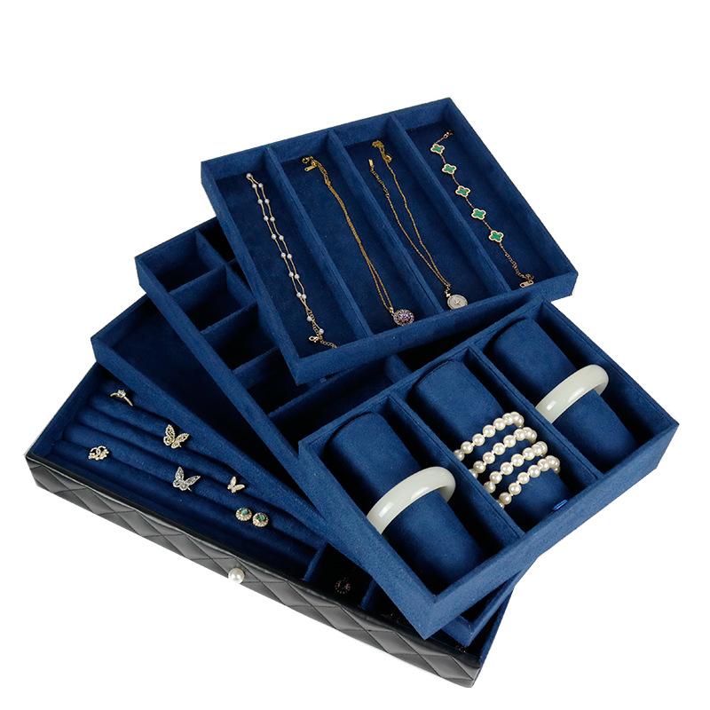 blue leather jewelry box