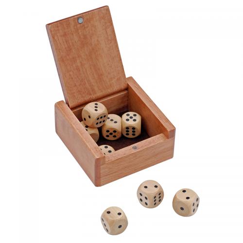 wooden dice box