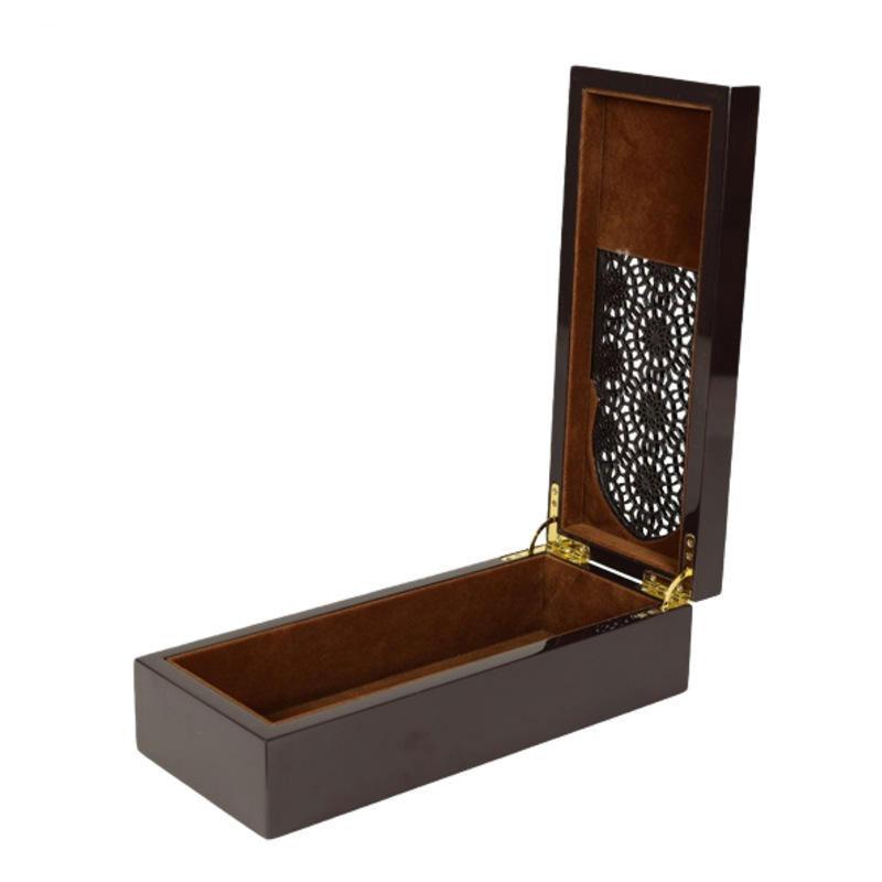 Paquete de caja de perfume personalizado Caja de regalo de madera tallada de lujo